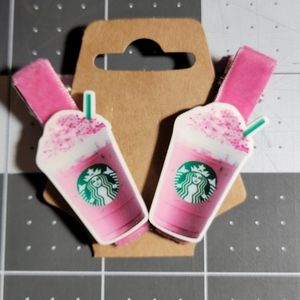 Pair of Starbucks Hairclips